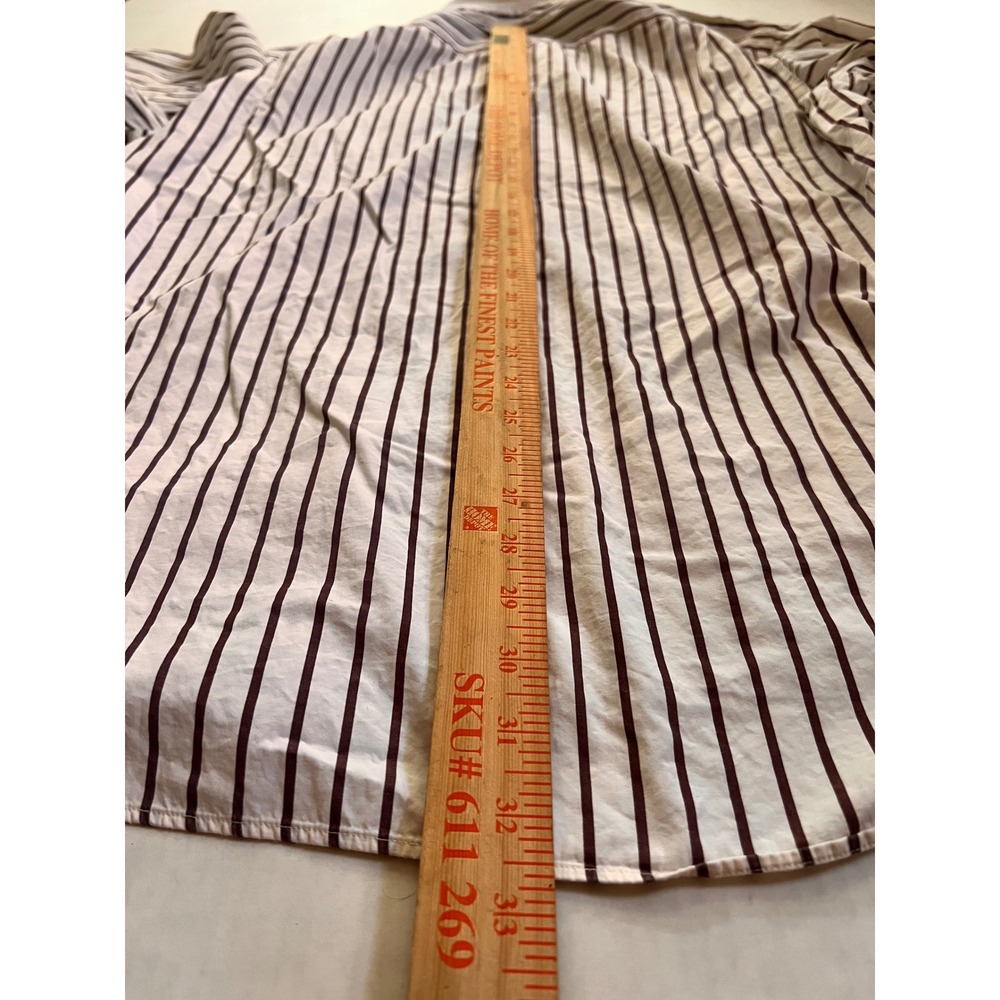 Vintage Polo Ralph Lauren Striped Button Down Shirt Crest Patch Large Cotton - Picture 10 of 10